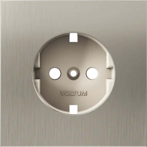 Накладка для розетки с заземлением Voltum S70 Никель VLSM000611