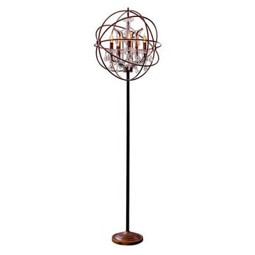Торшер 6*Е14 LOFT1897FT коричневый Foucaults Orb Crystal  LOFT IT