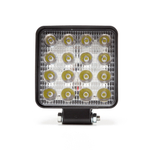 AE48S-16LED-28PC Фара светодиодная дополнительная, квадратная SLIM 110*28*140, рассеянный свет, 16 диодов, крепление по центру, 48 Вт, 10-30 В