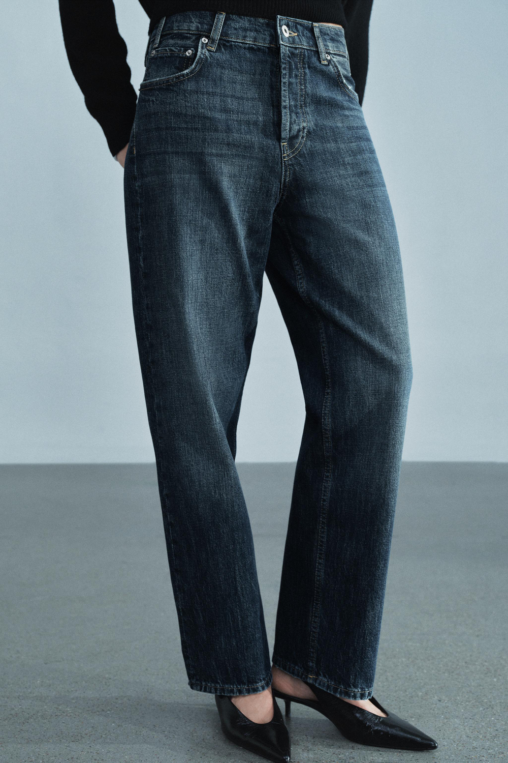ДЖИНСЫ STRAIGHT FIT СО СРЕДНЕЙ ПОСАДКОЙ — ZW COLLECTION — ZARA
