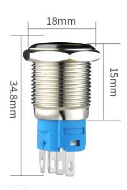 Кнопка М16LED/12-24В - зеленая
