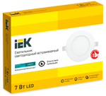 Светильник ДВО 1602 белый круг LED 7Вт 4000К IP20 IEK