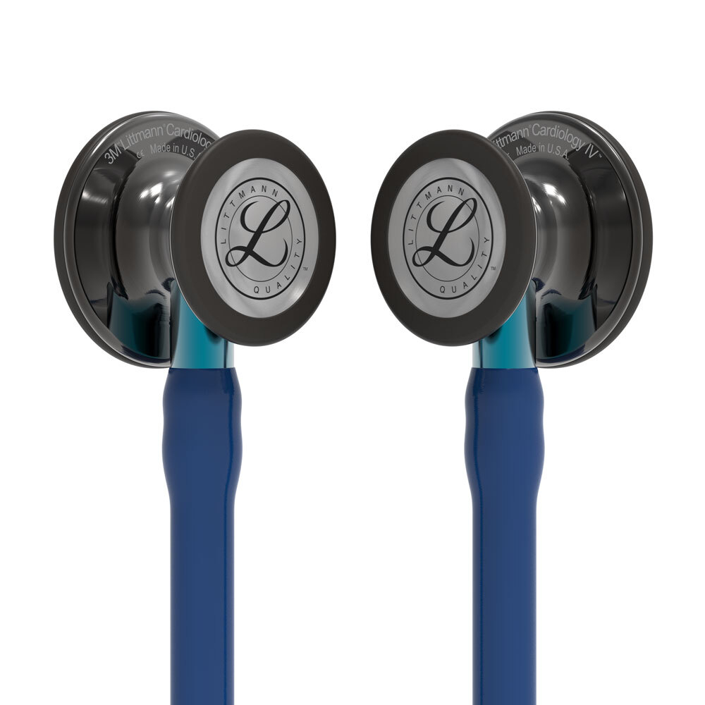 Стетоскоп Littmann Cardiology IV, небесно-голубой, черная акустическая головка, голубой ствол (6202)