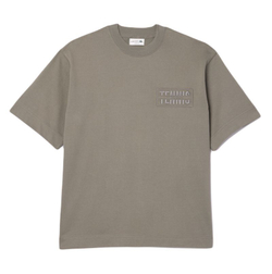 Мужская теннисная футболка Lacoste Embroidered Loose Fit Cotton T-shirt - grey