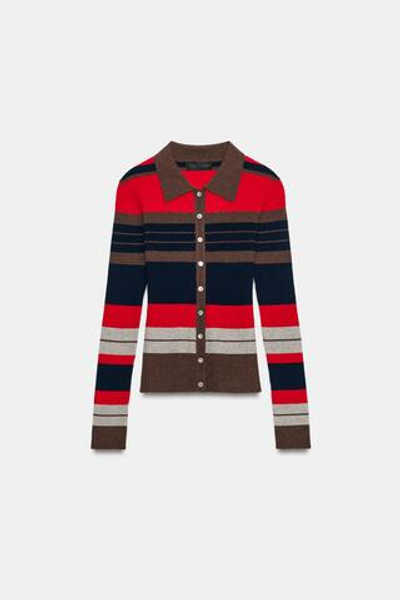 КАРДИГАН ПОЛО В ПОЛОСКУ — ZARA