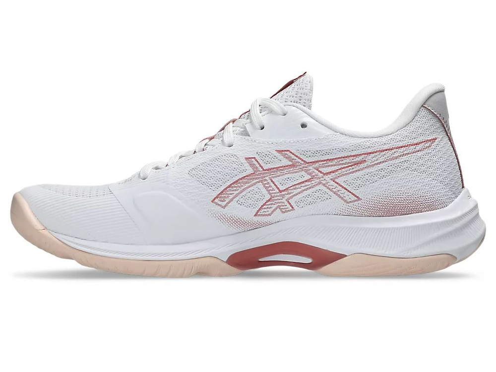 Женские бутсы для бадминтона/сквоша Asics Netburner Ballistic FF 4 — white/rose rough