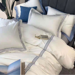 ZEPHYR HOME КПБ Двуспалка ЕВРО Египетский хлопок 100s белый с мятой
