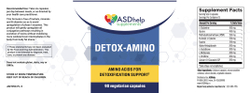 Detox AMINO 90 capsules — этикетка (Supplement Facts)