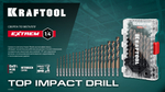 KRAFTOOL НЕХ-1/4″, d 3,0 х 72 мм, сверло по металлу для винтовёртов и шуруповертов IMPACT READY (29652-3)