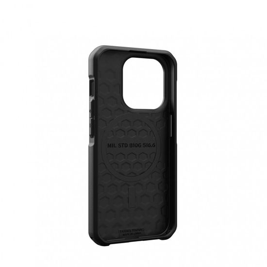 Чехол с поддержкой MAGSAFE Uag Metropolis LT ткань Kevlar для iPhone 15 Pro 6.1", цвет черный (Black)