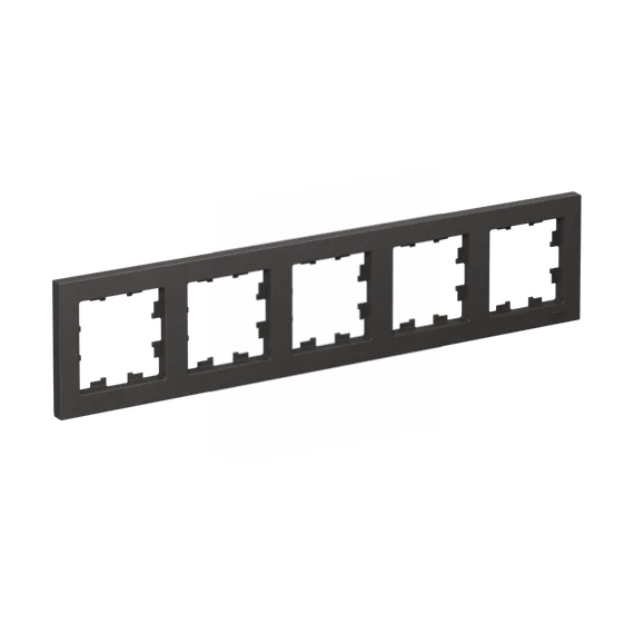 Рамка пластиковая на 5 постов универсальная Systeme Electric AtlasDesign Базальт ATN001405