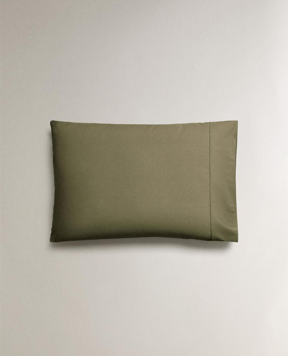 ZARA HOME НАВОЛОЧКА ИЗ ХЛОПКА ПЕРКАЛЬ (300 НИТЕЙ), ЗЕЛЕНЫЙ