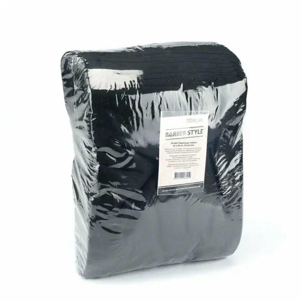 Dewal Полотенце черное Barber Style 45х90 см (50 шт) 05-409