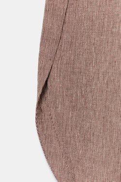 ZARA ЛЬНЯНЫЕ БРЮКИ С РАЗРЕЗАМИ — ZW COLLECTION, ГРАНАТОВЫЙ