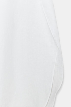 ZARA БРЮКИ ИЗ ЛЬНА С РАЗРЕЗАМИ — ZW COLLECTION, БЕЛЫЙ