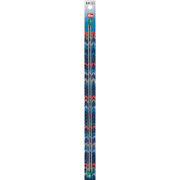 Спицы прямые ⌀2.0 мм, 35 см, 2 шт, с наконечниками, Prym 191461