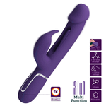 Сиреневый вибратор-кролик 23,2см с фингерингом Pretty Love Twinkled Tenderness Kampas Flicking Vibrator Rabbit BW-500025-2