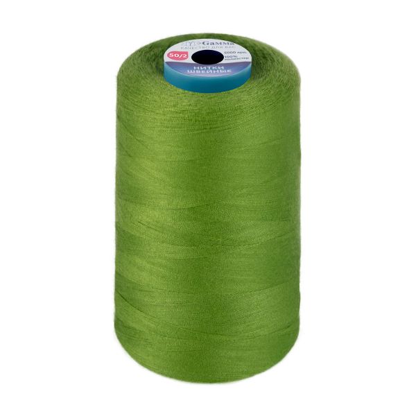 Нитки универсальные Gamma 50/2, 4570 м (5000 ярд) / 1 кат., 205 зеленый