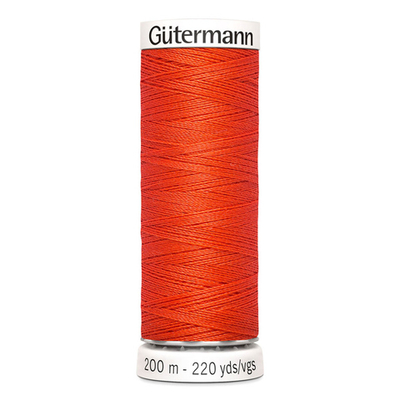 01 Нить Sew-All 100/200 м для всех материалов, 100% полиэстер Gutermann 748277 (155 яркий апельсин)