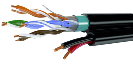 FTP4 Cat5e 24AWG 0.45 Cu+2x0,75 CCA PE Outdoor Ripo (1x200m)