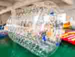 Водный роллер «Прозрачный», ТПУ, трёхместный, 2,4×2,2×2,2 м