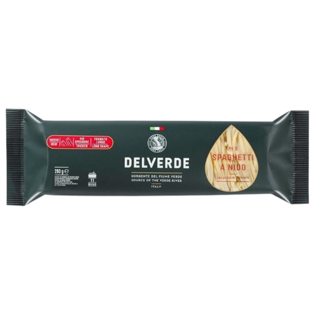 009 Макаронные изделия Спагетти (гнезда) "Del Verde" 250г * 12 уп.