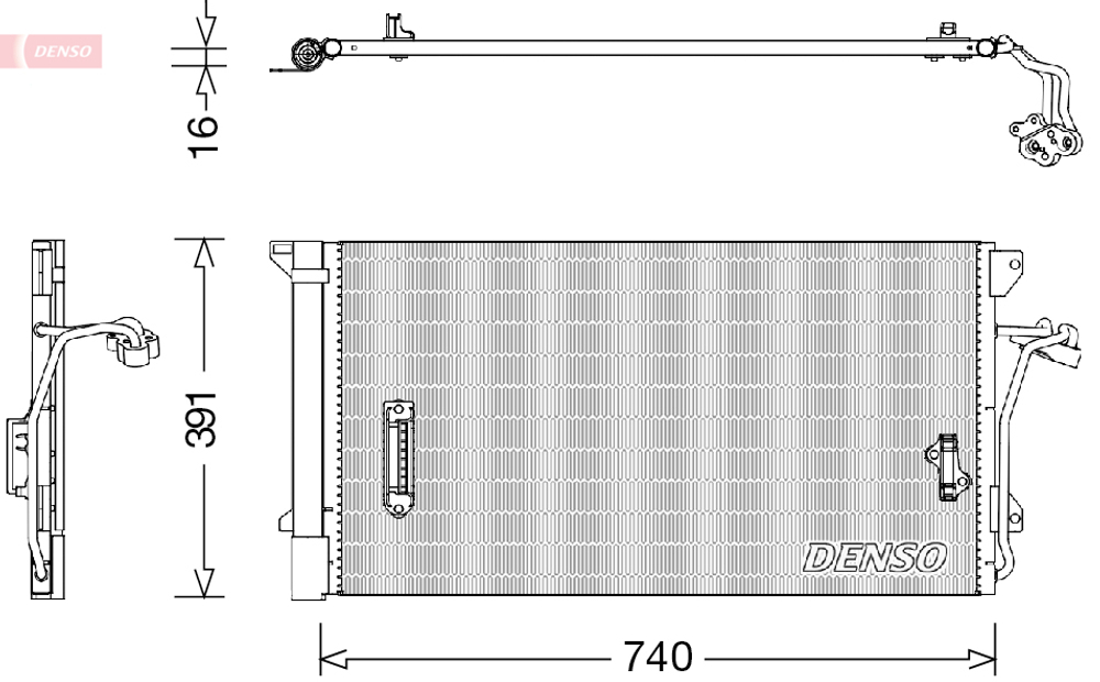 DENSO - DCN02027-DES - Condenser, air conditioning