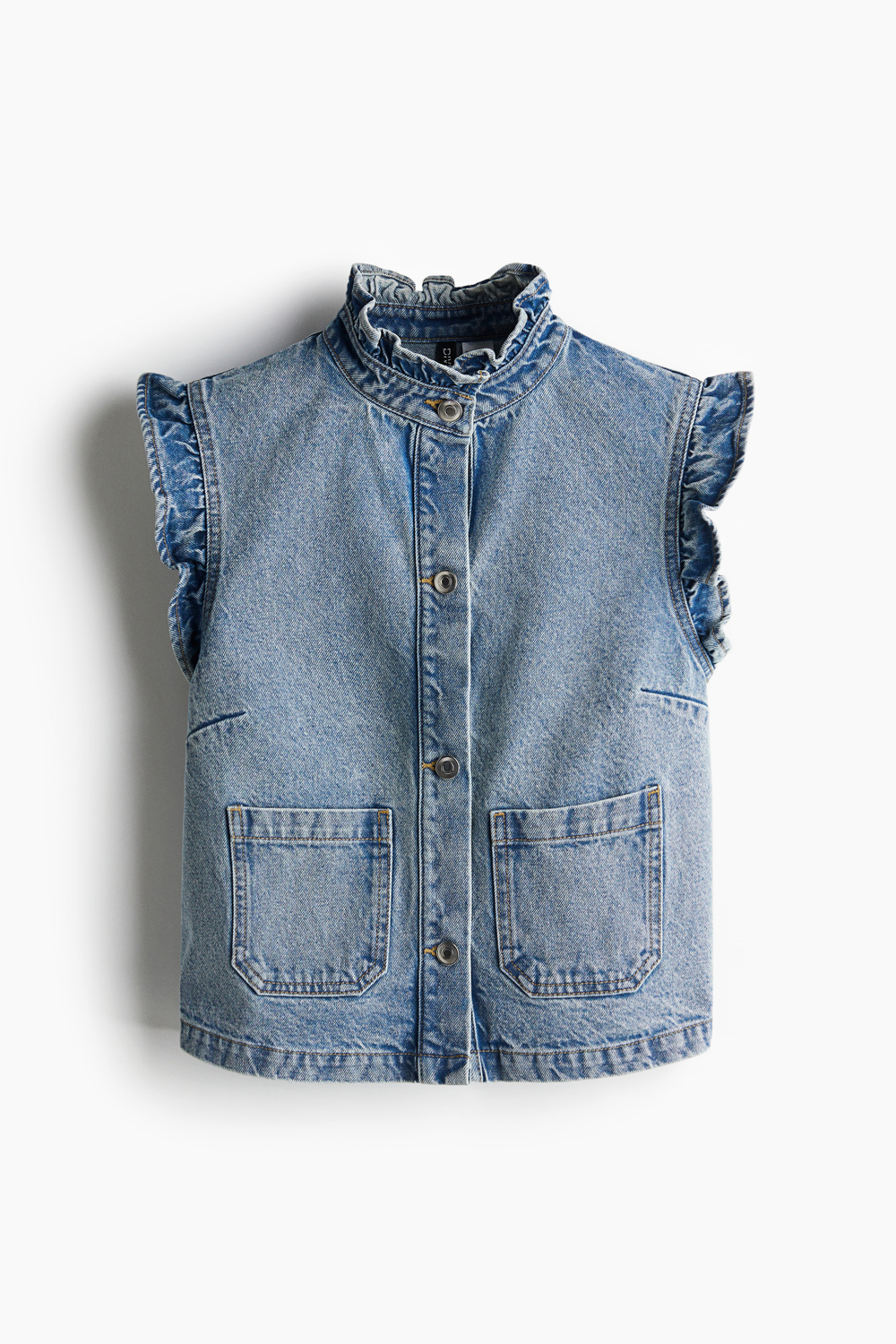 Джинсовый жилет с оборками - H&M