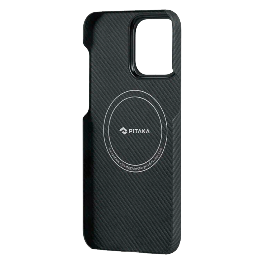 Чехол из арамидного волокна с поддержкой MagSafe PITAKA Fusion Weaving MagEZ Case 4 600D для iPhone 15 Pro, Rhapsody (Рапсодия)