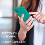 Мягкий Soft Touch чехол из силикона для XIAOMI REDMI NOTE 10 / 10S и POCO M5s с бархатной подкладкой