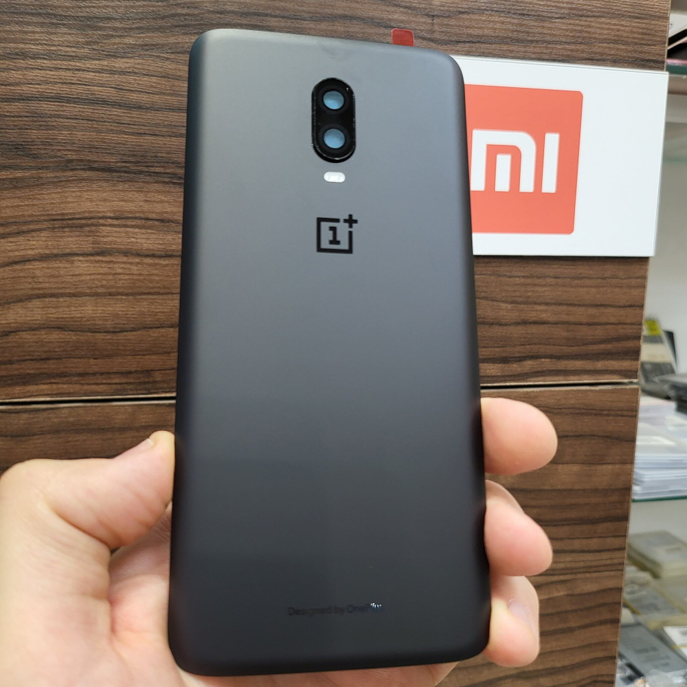 Крышка для OnePlus 6T оригинальная (заднее стекло) цвет: чёрный матовый