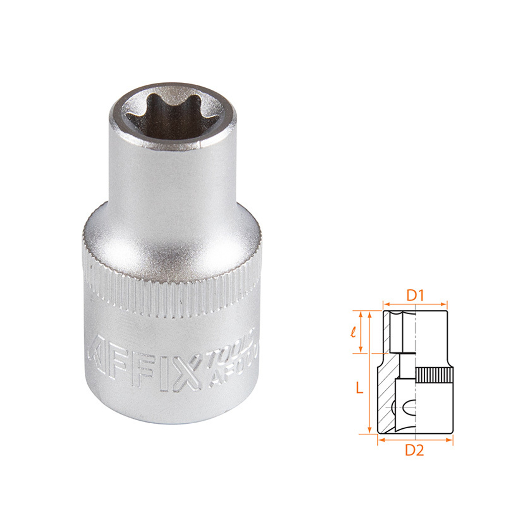 AFFIX (AF00043012) Головка торцевая TORX Е-стандарт 1/2", E12