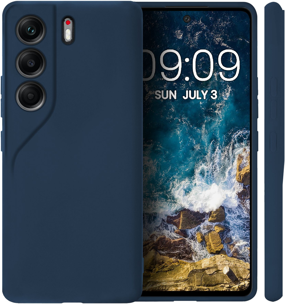 Мягкий Soft Touch чехол из силикона для TECNO CAMON 40 с бархатной подкладкой