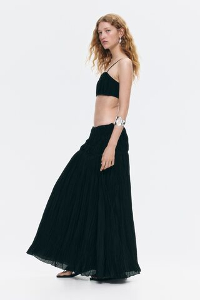 Жатая юбка со стяжками - H&M