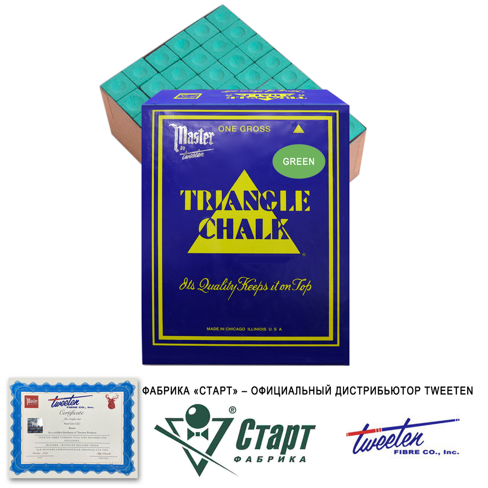 Мел Tweeten Triangle зеленый (144 шт)