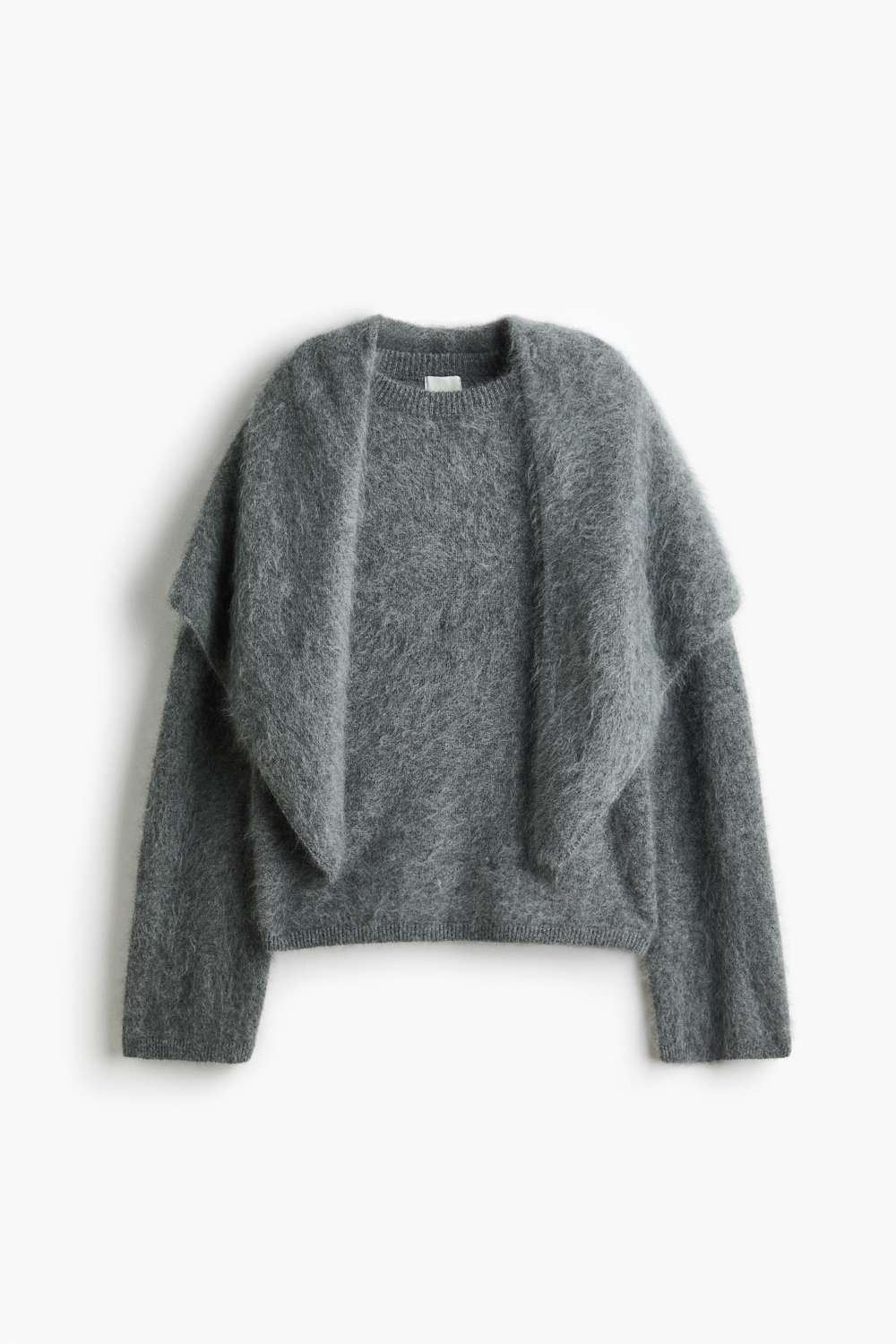 Шерстяной джемпер с шалью - H&M
