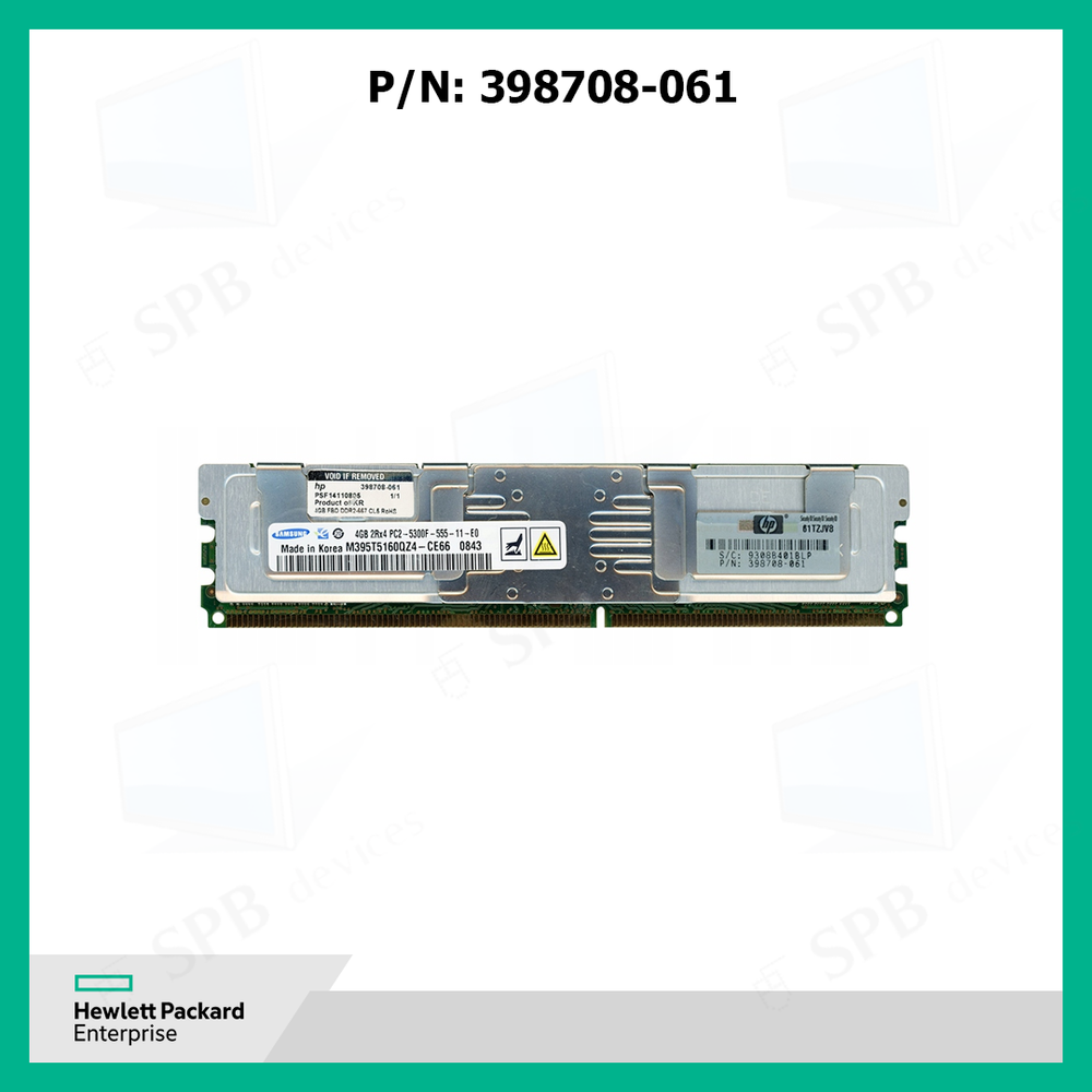 Модуль памяти НР 4GB FBD Full Buffered DIMM PC2-5300F Dual Rank 416473-001, 398708-071 oem