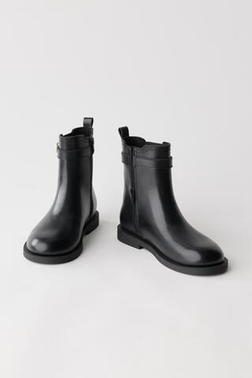 ZARA БОТИНКИ С ПРЯЖКОЙ, ЧЕРНЫЙ