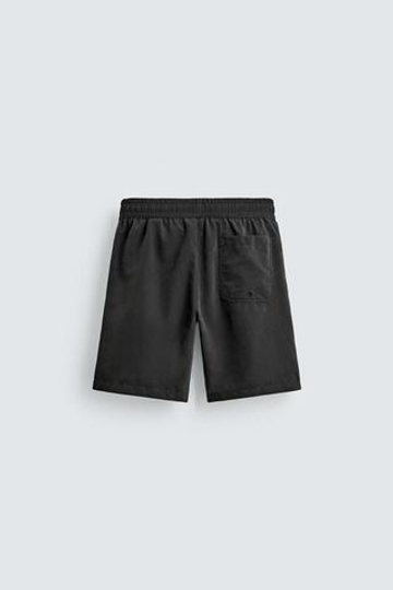 ZARA ДЛИННЫЕ ПЛАВКИ ИЗ МЯГКОЙ ТКАНИ, ЧЕРНЫЙ