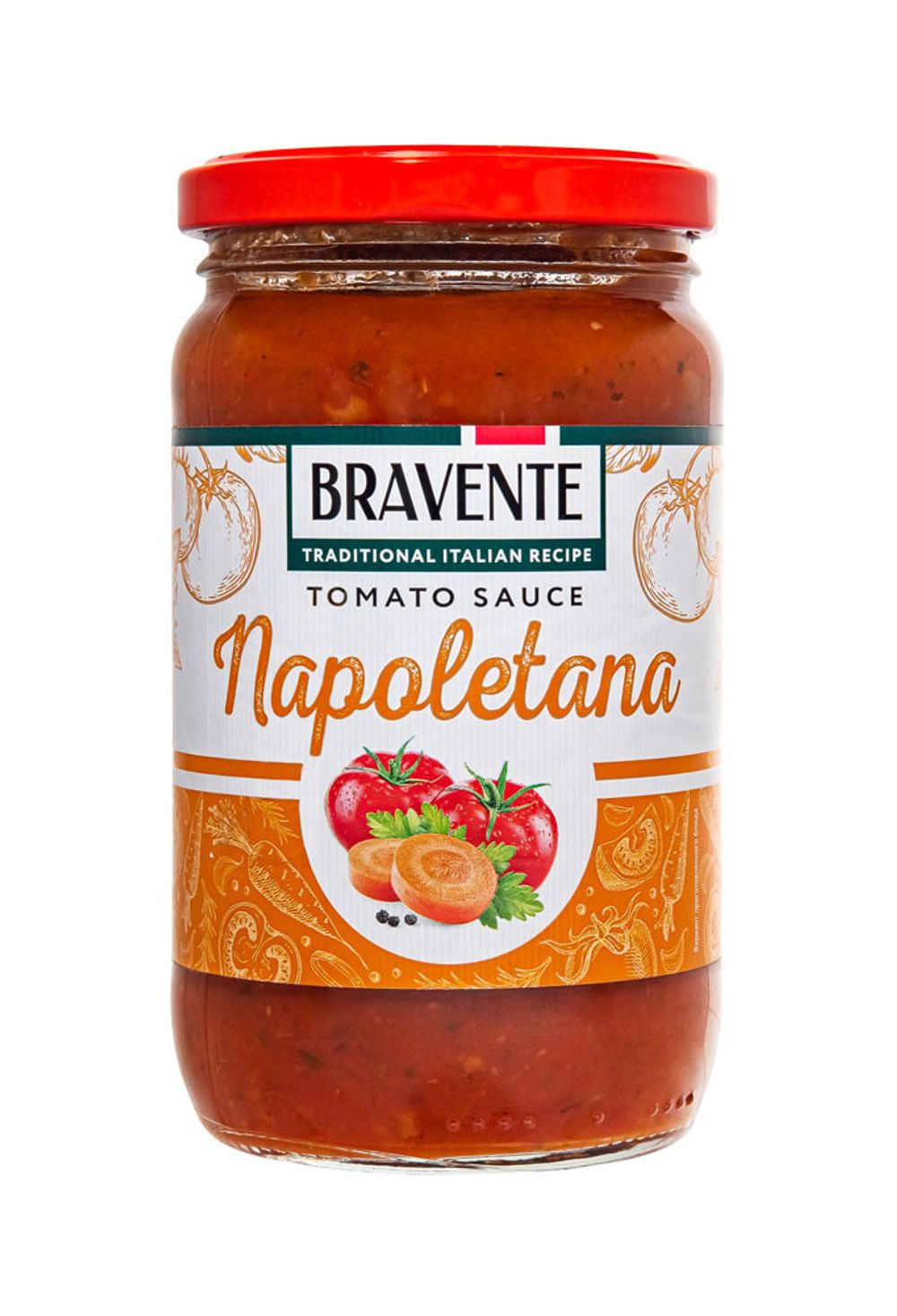 Соус томатный с овощами Наполетана "BRAVENTE" 360г * 8шт