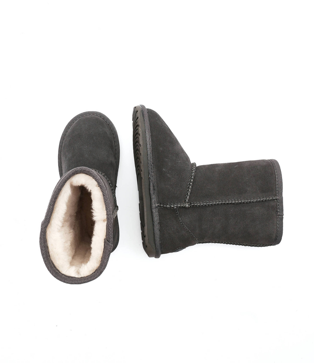 Кожаные угги wallaby lo EMU Australia - графитовый(K10102)