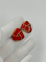 Серьги с красной эмалью Avon