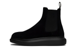 Alexander McQueen Suede Tread Slick Chelsea Boots Black