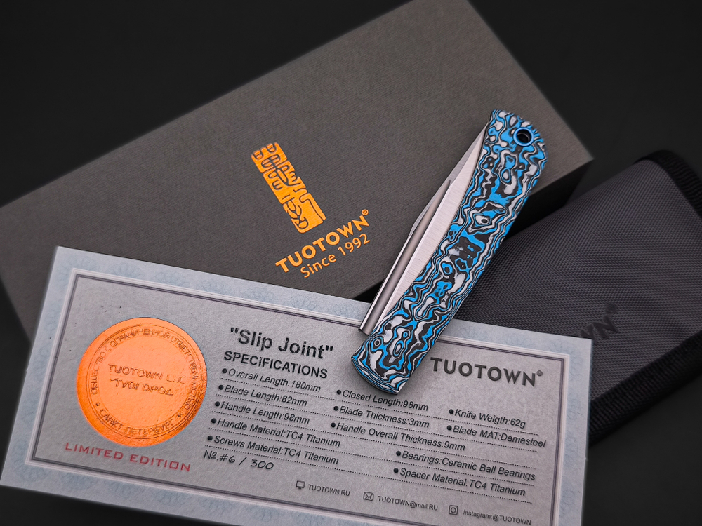 Складной нож Slip Joint [Magnacut Blue Carbon]