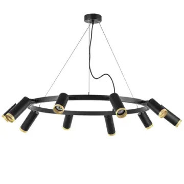 Люстра подвесная 10*GU10 LR02037587540 черный/золотой Rullo Lightstar