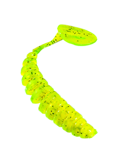Приманка ZUB-SHAD  90мм(3,5")-5шт, (цвет 310) желтый с блестками