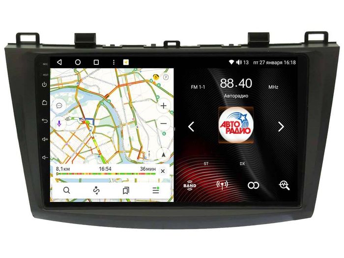 Магнитола для Mazda 3 2009-2013 - Vaycar VA41-0034 на Android 13, Быстрая, 4G SIM-слот