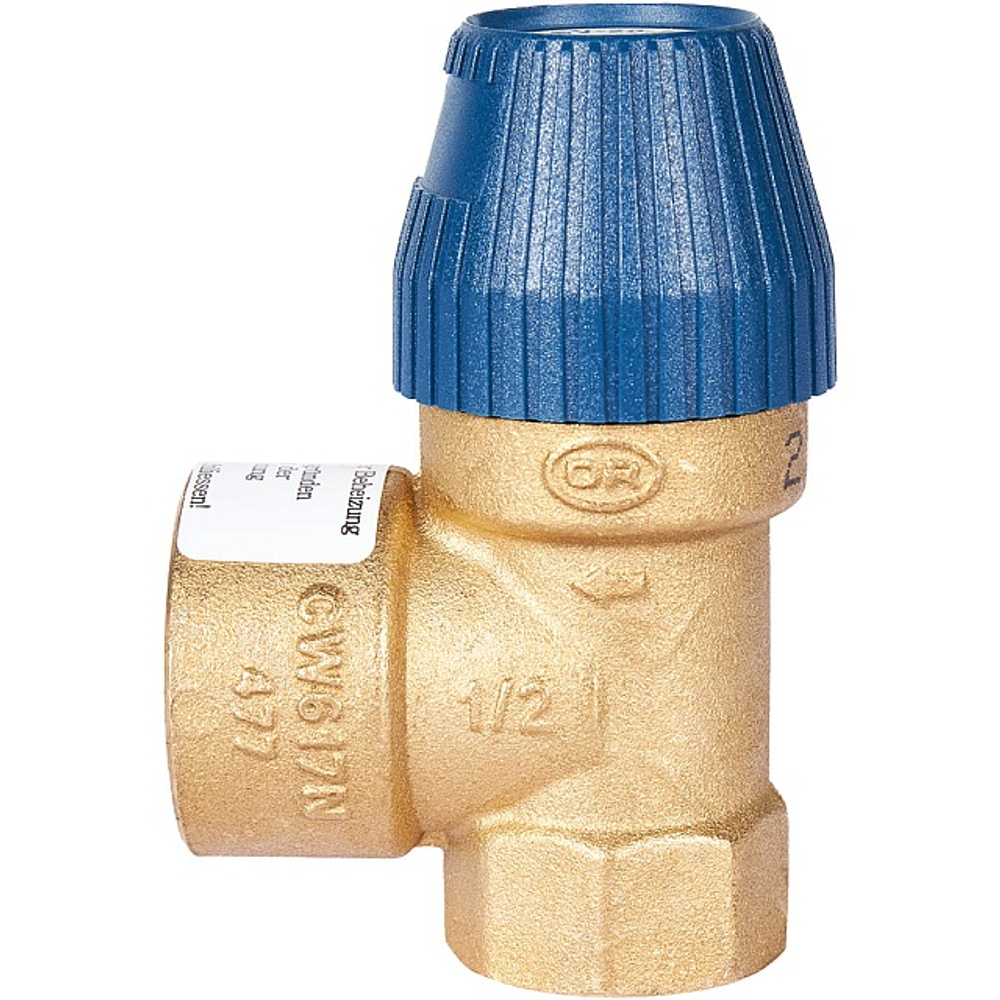Клапан предохранительный STOUT - 1/2", сброс 3/4" (ВР/ВР, Рн 10 бар)