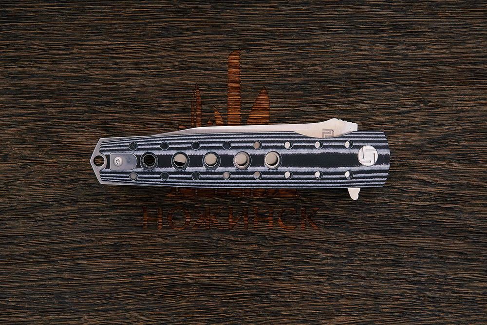 Нож складной Artisan 1807P-BW Virgina, клинок 98мм, сталь D2, рукоять G10