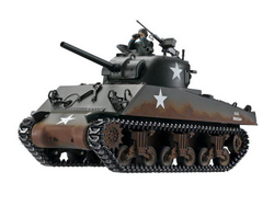 Радиоуправляемый танк Torro Sherman M4A3 1/16 с пневматической пушкой, деревянная коробка, звук и дым, уникальная роспись